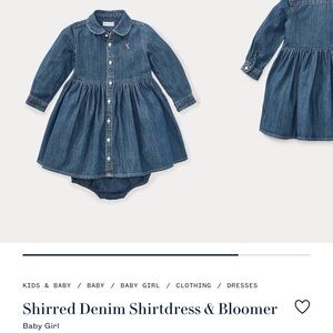 Ralph Lauren Indigo Denim Dress and Bloomer